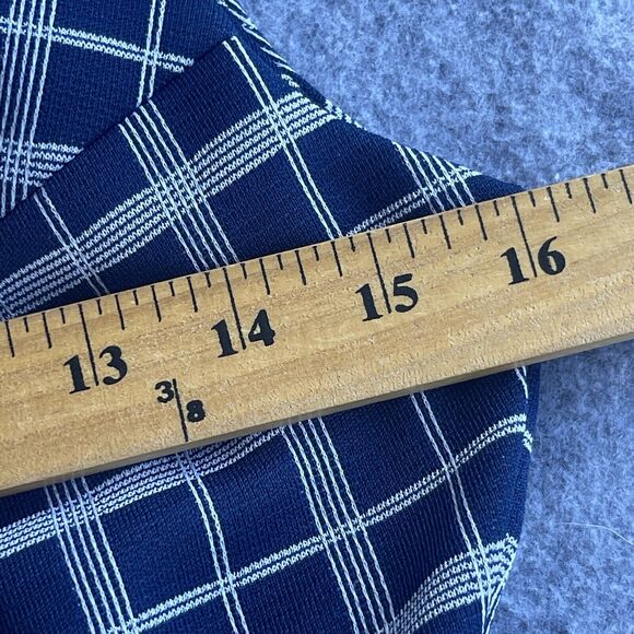 Vintage De Laix Maxi Dress Womens Small Blue‎ White Column Dress Crochet Trim - Picture 7 of 10